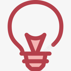icon收藏红色小圆灯泡学校收藏2红色图标高清图片