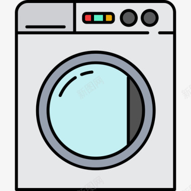 洗衣机家具16彩色128px图标图标