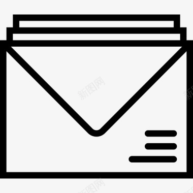 邮件对话集线性图标图标