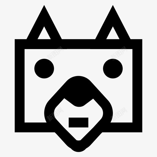狗动物盒子图标svg_新图网 https://ixintu.com 动物 动物头盒子 头 有趣的 狗 盒子