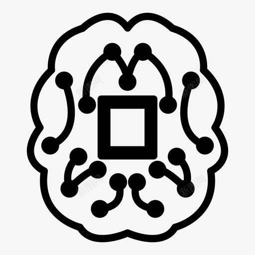 神经网络网络安全加密图标svg_新图网 https://ixintu.com 加密 神经网络 网络保护 网络安全