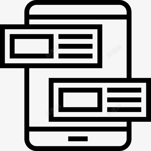 智能手机网页3线性图标svg_新图网 https://ixintu.com 智能手机 线性 网页设计3