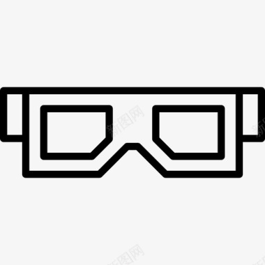 3d眼镜影院技术图标集2图标