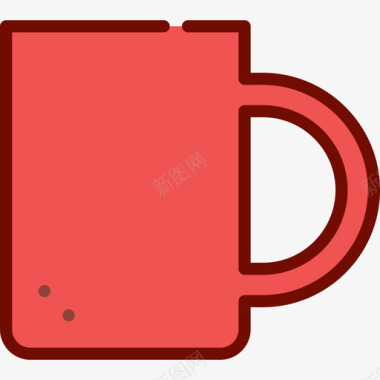 马克杯咖啡厅3线性颜色图标图标