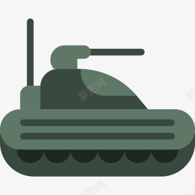 坦克军徽扁平图标图标