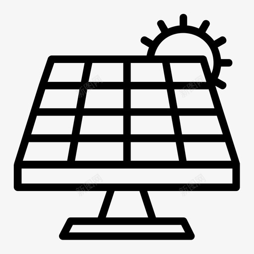 太阳能太阳能电池太阳能板图标svg_新图网 https://ixintu.com 太阳能 太阳能板 太阳能电池