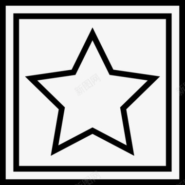 星形验证符号2线性图标图标