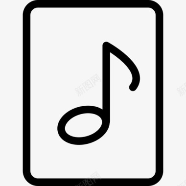 音乐文件文件类型线性图标图标