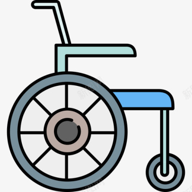 轮椅医用14色128px图标图标