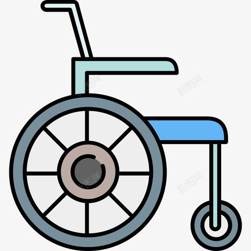 轮椅医用14色128px图标svg_新图网 https://ixintu.com 128px 医用14色 轮椅