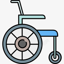 14色轮椅医用14色128px图标高清图片