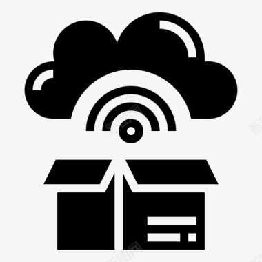 云存储盒子通信图标图标