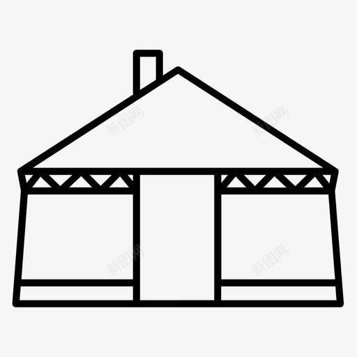 小屋冒险房子图标svg_新图网 https://ixintu.com 冒险 小屋 房子 蒙古包