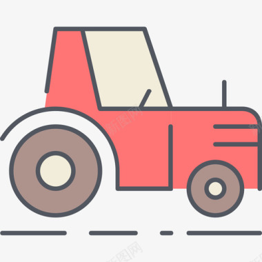 拖拉机乡村2彩色图标图标