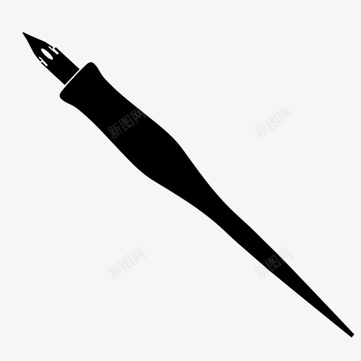 印刷笔手写体笔尖图标svg_新图网 https://ixintu.com 印刷笔 手写体 笔尖
