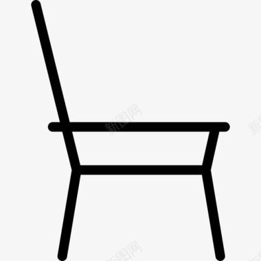 椅子家用和家具元件直线型图标图标