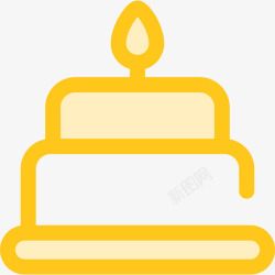 10生日蛋糕生日蛋糕生日派对10黄色图标高清图片