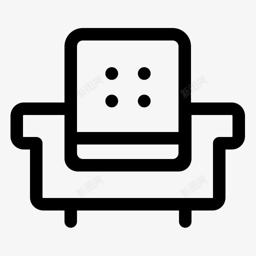 沙发椅子座椅图标svg_新图网 https://ixintu.com 座椅 房地产 椅子 沙发