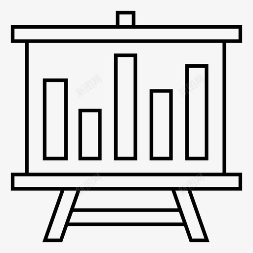 图表图板演示图标svg_新图网 https://ixintu.com 业务图表和线条图 图板 图表 演示 统计