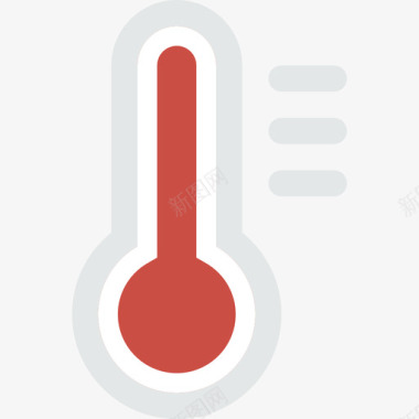 温度计天气6扁平图标图标