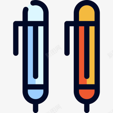 钢笔教育14线颜色图标图标