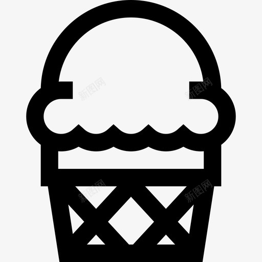 冰淇淋派对元素3直线型图标svg_新图网 https://ixintu.com 冰淇淋 派对元素3 直线型