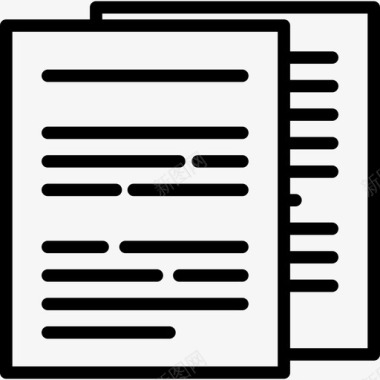 文件业务要素6线性图标图标
