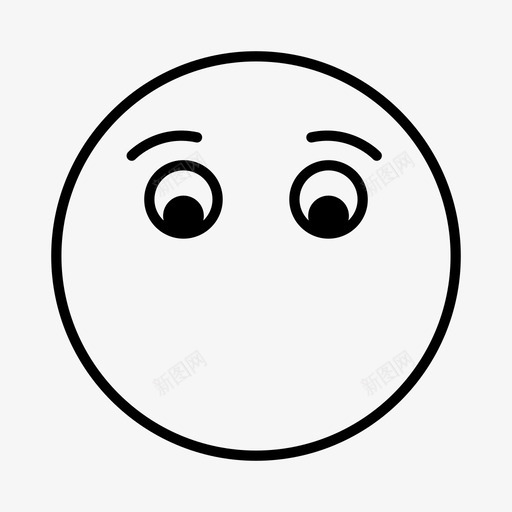 无语表情情绪图标svg_新图网 https://ixintu.com 情绪 惊讶 无语 表情