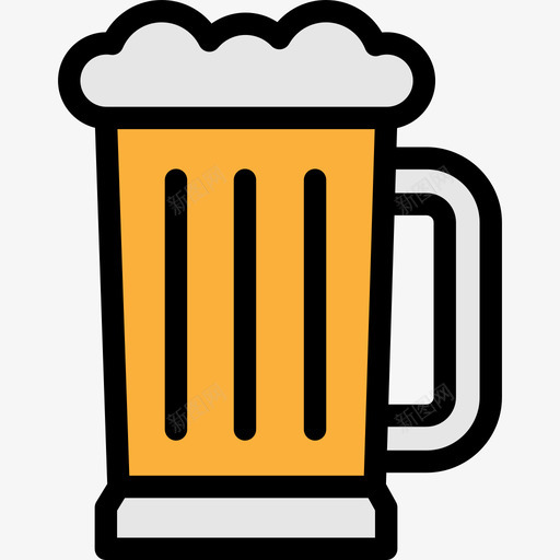 啤酒食品和餐厅大包装颜色线性颜色图标svg_新图网 https://ixintu.com 啤酒 线性颜色 食品和餐厅大包装颜色