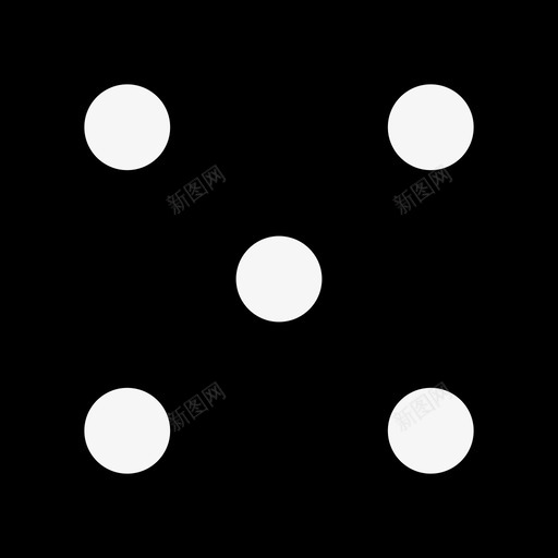 骰子实心形状填充图标svg_新图网 https://ixintu.com 填充 实心形状 骰子