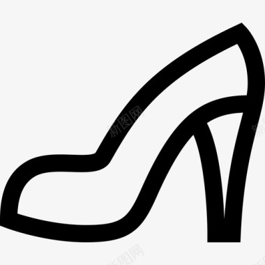 高跟鞋7号婚礼直线型图标图标