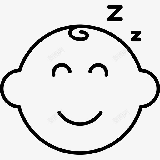 婴儿睡眠男孩脸图标svg_新图网 https://ixintu.com 婴儿 婴儿睡眠 新生儿 新生儿和玩具 男孩 脸