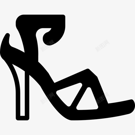 高跟鞋女鞋2填充图标svg_新图网 https://ixintu.com 填充 女鞋2 高跟鞋