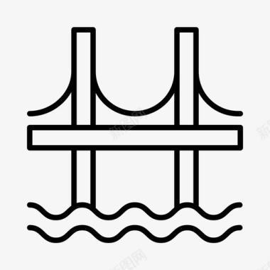 金门大桥建筑全球图标图标