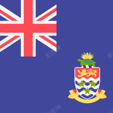 开曼群岛国际旗帜4广场图标图标