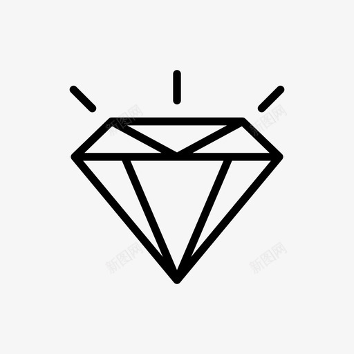 钻石宝石投资图标svg_新图网 https://ixintu.com 宝石 投资 珠宝 金融1 钻石 闪耀