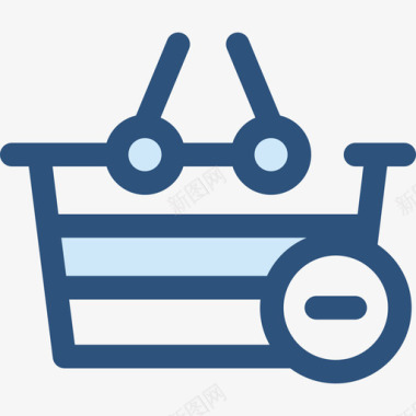 购物篮电子商务7蓝色图标图标
