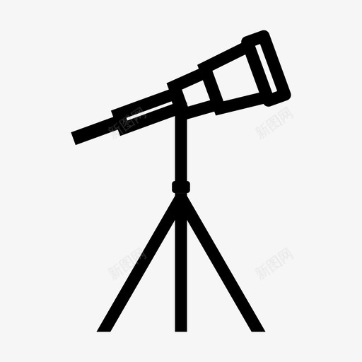 望远镜天文教育图标svg_新图网 https://ixintu.com 天文 恒星 教育 望远镜 行星