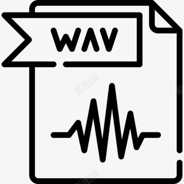 Wav文件文件夹3线性图标图标