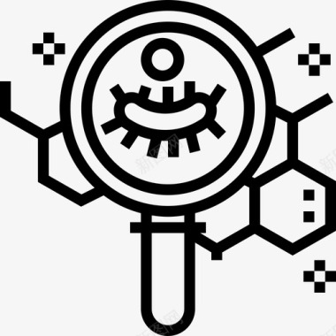 生物学教育25线性图标图标