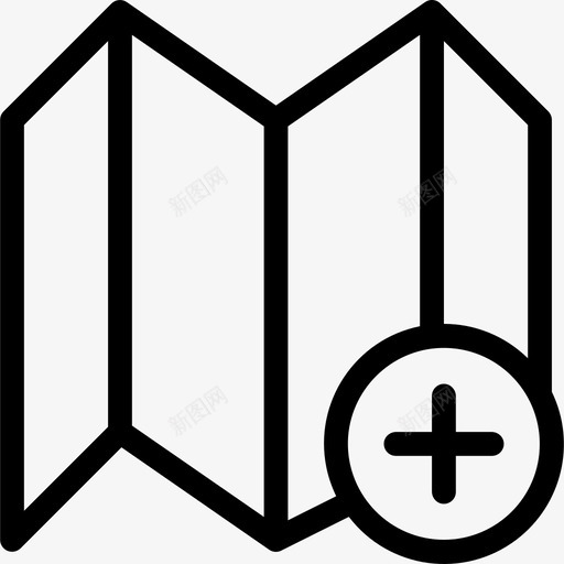 地图地图定位和导航2线性图标svg_新图网 https://ixintu.com 地图 地图定位和导航2 线性