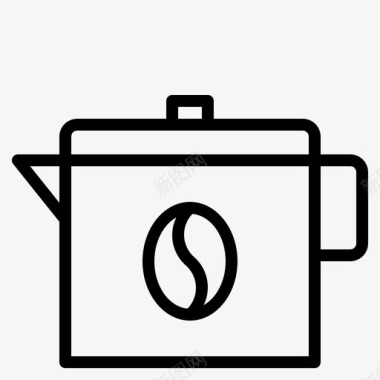 咖啡厅咖啡壶饮料图标图标