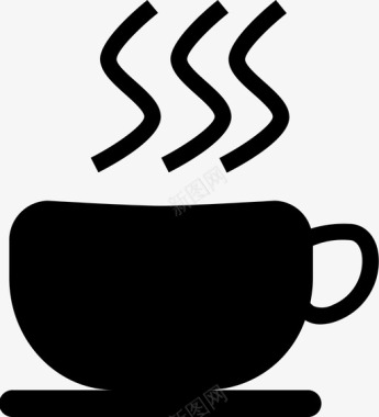 享受欣赏咖啡因图标图标