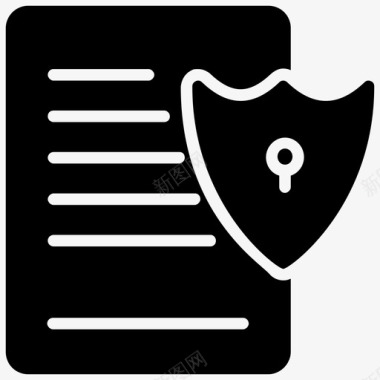 文档保护机密信息加密图标图标