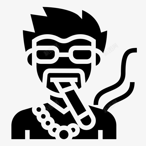 吸烟头像黑帮图标svg_新图网 https://ixintu.com 吸烟 嘻哈 嘻哈铭文 头像 黑帮