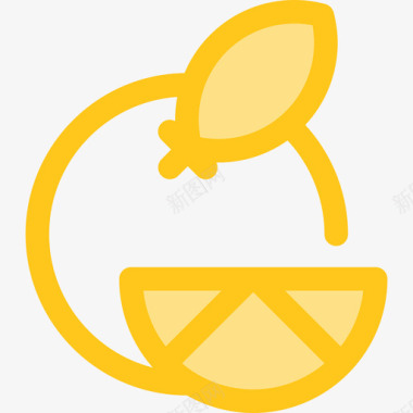 橙色食品和餐厅7黄色图标图标