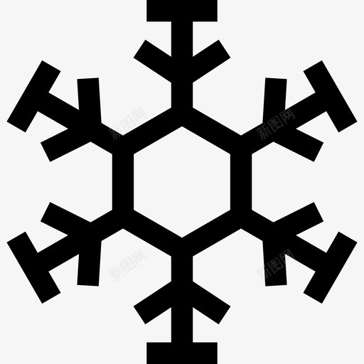 雪花冬季元素5线性图标svg_新图网 https://ixintu.com 冬季元素5 线性 雪花