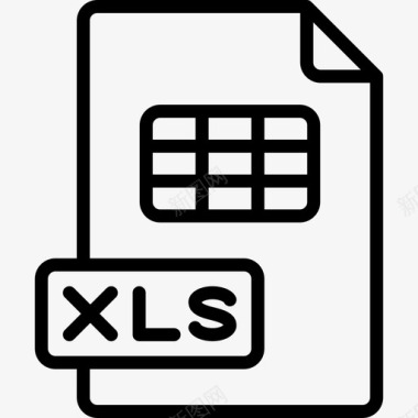 Xls在线学习线性图标图标