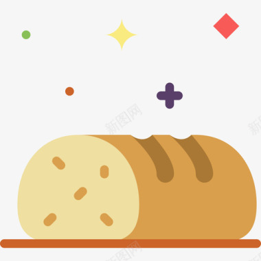 面包美食2扁平图标图标