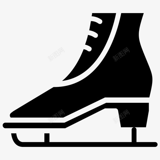 溜冰溜冰鞋爱好和兴趣字形图标svg_新图网 https://ixintu.com 溜冰 溜冰鞋 爱好和兴趣字形图标